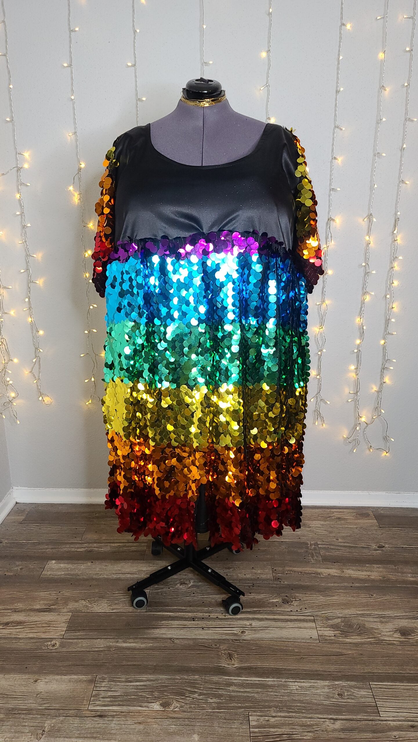 Plus Size Rainbow Sequin Dress Plus Size Rainbow Sequin Dress