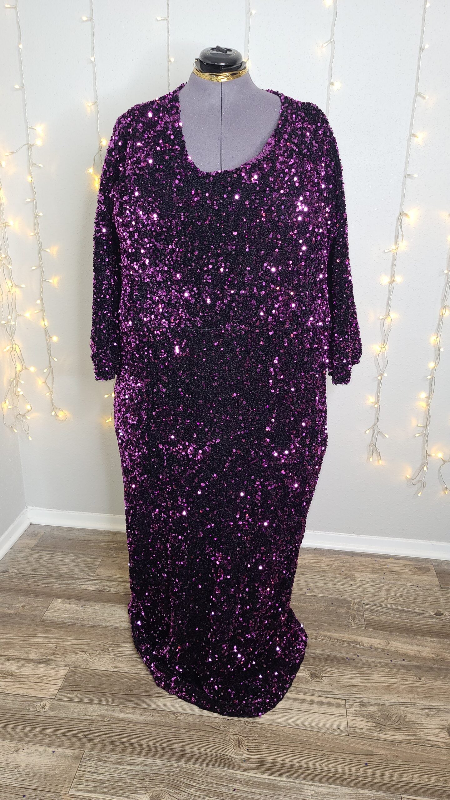 purple sequin dress plus size Halter Prom PJMH3148 At homecoming Purple Size 18 Gowns Purple