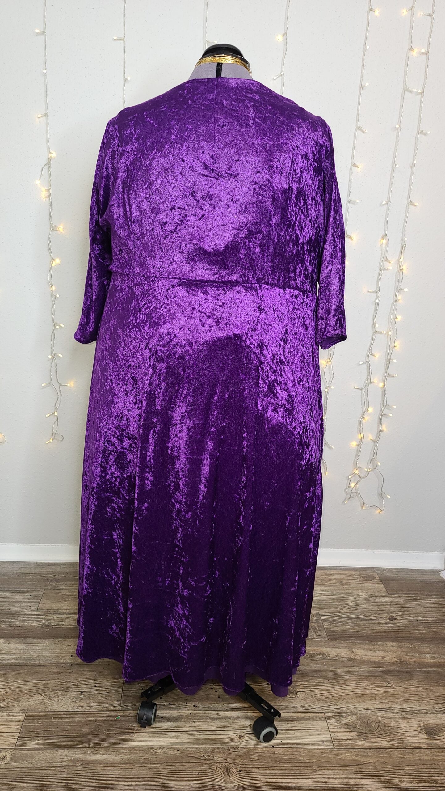 Crushed Velvet Plus Size Velvet Tunic Plus Size Purple Crushed