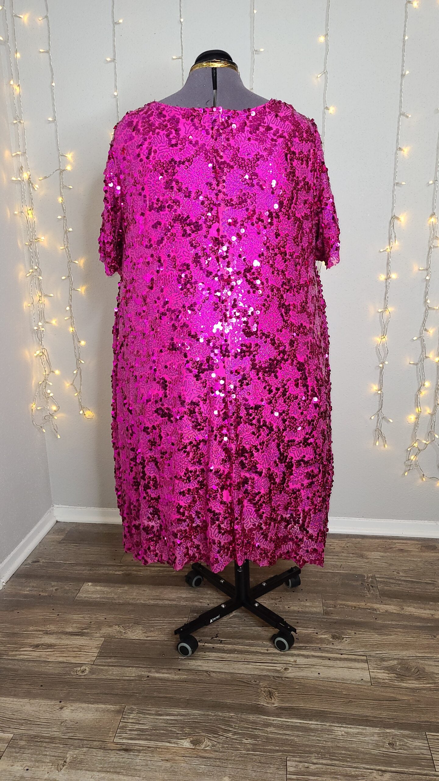 Plus Size Sequin Dress | Pink Sequin Dress