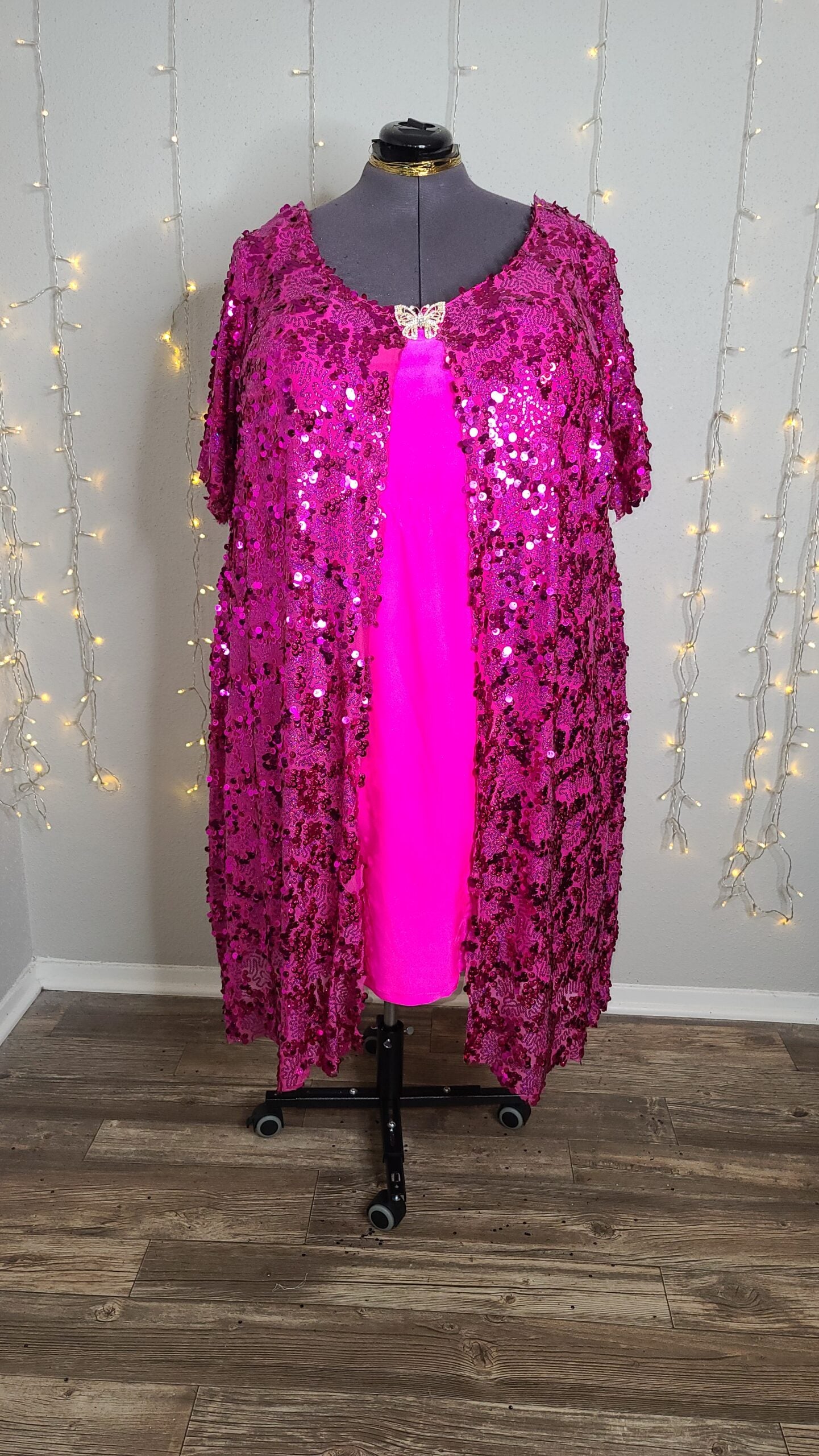 Plus Size Sequin Dress | Pink Sequin Dress